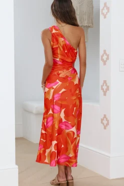Wedding Guest Dresses|Cocktail Dresses>Hello Molly Save Me A Dance Maxi Dress Orange
