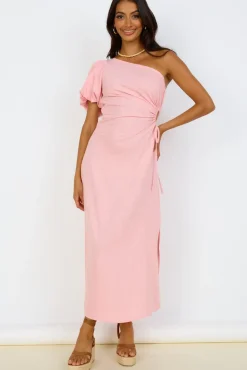 Date Night Dresses|Linen Dresses>Hello Molly Say Goodbye Maxi Dress Pink