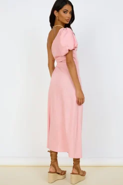 Date Night Dresses|Linen Dresses>Hello Molly Say Goodbye Maxi Dress Pink