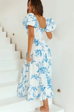 Cocktail Dresses|Spring Break Dresses>Hello Molly Seaside Breeze Maxi Dress Blue