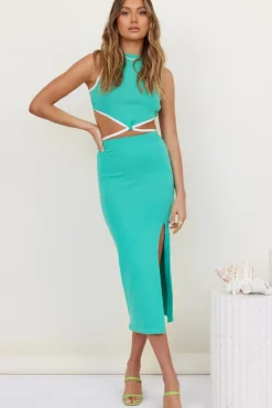 Tank Tops And Singlets|Cropped>Hello Molly Second Time Crop Top Aqua