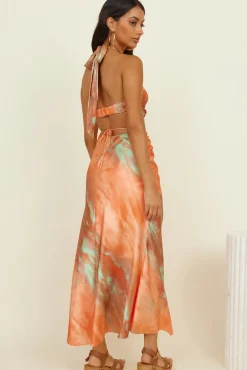 Skirt And Top Sets>Hello Molly Secret Lovers Set Orange