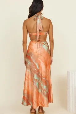 Skirt And Top Sets>Hello Molly Secret Lovers Set Orange