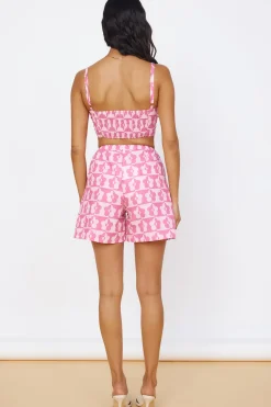 Cropped>Hello Molly Secrets of Summer Crop Top Pink
