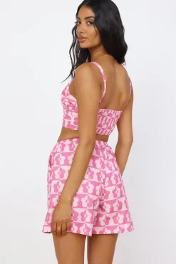 Cropped>Hello Molly Secrets of Summer Crop Top Pink