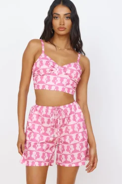 Shorts>Hello Molly Secrets of Summer Shorts Pink