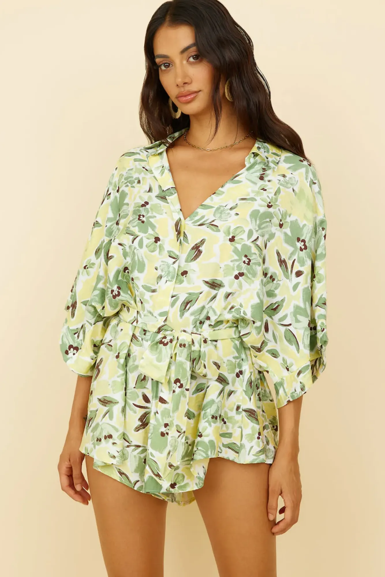 Rompers>Hello Molly See The Good Romper Green