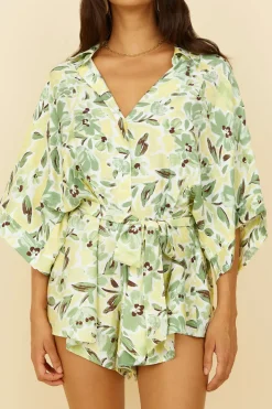Rompers>Hello Molly See The Good Romper Green