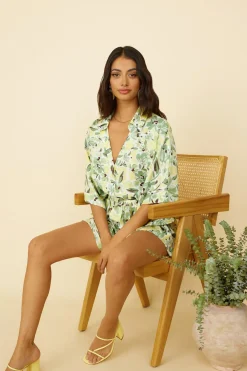 Rompers>Hello Molly See The Good Romper Green