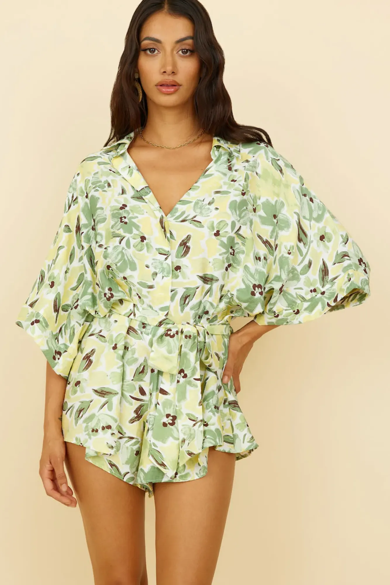 Rompers>Hello Molly See The Good Romper Green
