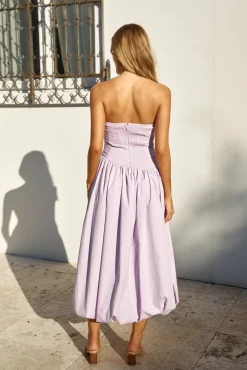 Wedding Guest Dresses|Cocktail Dresses>Hello Molly See You Tonight Bubble Hem Midi Dress Lilac