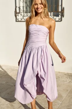 Wedding Guest Dresses|Cocktail Dresses>Hello Molly See You Tonight Bubble Hem Midi Dress Lilac