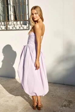 Wedding Guest Dresses|Cocktail Dresses>Hello Molly See You Tonight Bubble Hem Midi Dress Lilac