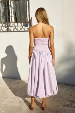 Wedding Guest Dresses|Cocktail Dresses>Hello Molly See You Tonight Bubble Hem Midi Dress Lilac