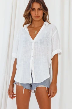 Shirts|Cropped>Hello Molly Segovia Shirt White