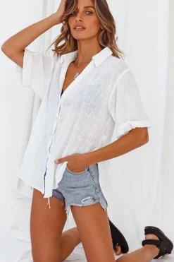 Shirts|Cropped>Hello Molly Segovia Shirt White