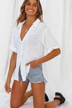 Shirts|Cropped>Hello Molly Segovia Shirt White