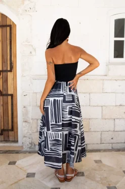 Cocktail Dresses|Vacation Dresses>Hello Molly Selena Strapless Maxi Dress Black