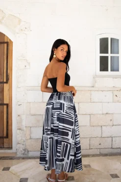 Cocktail Dresses|Vacation Dresses>Hello Molly Selena Strapless Maxi Dress Black