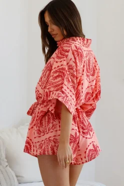 Rompers>Hello Molly Sending Felicitations Romper Red