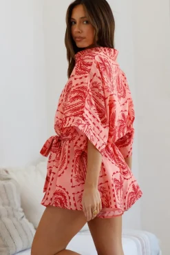Rompers>Hello Molly Sending Felicitations Romper Red