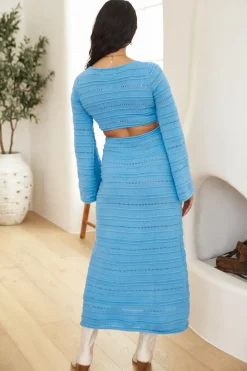 Vacation Dresses|Spring Break Dresses>Hello Molly Sent From Heaven Maxi Dress Blue