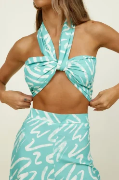 Cropped>Hello Molly Seperate Ways Crop Top Green