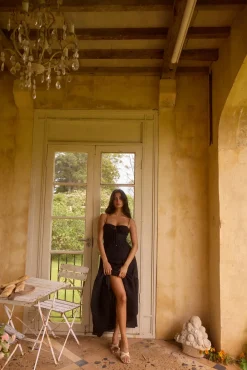 Vacation Dresses|Date Night Dresses>Hello Molly Seraphina Maxi Dress Black