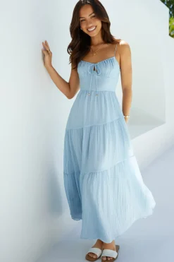 Vacation Dresses|Brunch Dresses>Hello Molly Seraphina Maxi Dress Blue