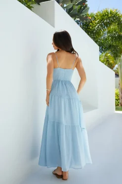 Vacation Dresses|Brunch Dresses>Hello Molly Seraphina Maxi Dress Blue