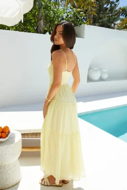 Vacation Dresses|Brunch Dresses>Hello Molly Seraphina Maxi Dress Yellow