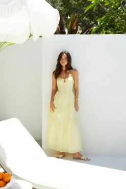 Vacation Dresses|Brunch Dresses>Hello Molly Seraphina Maxi Dress Yellow