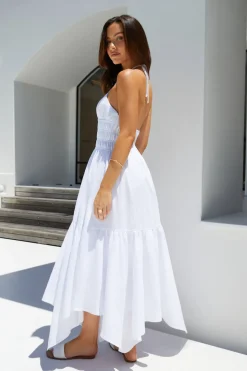 Vacation Dresses|Brunch Dresses>Hello Molly Serendipity Maxi Dress White