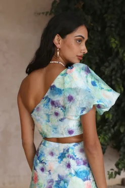 Cropped>Hello Molly Serenity Crop Top Blue
