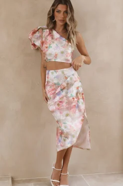 Skirts|Skirt And Top Sets>Hello Molly Serenity Midi Skirt Pink