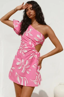 Vacation Dresses|Spring Break Dresses>Hello Molly Settle In Mini Dress Pink