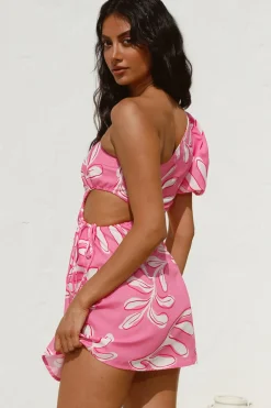 Vacation Dresses|Spring Break Dresses>Hello Molly Settle In Mini Dress Pink