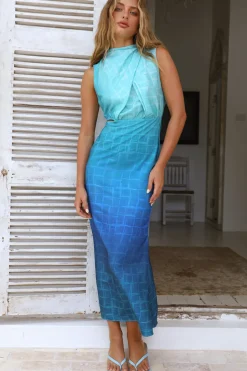 Maxi Dresses>Hello Molly Seventeen Again Maxi Dress Blue