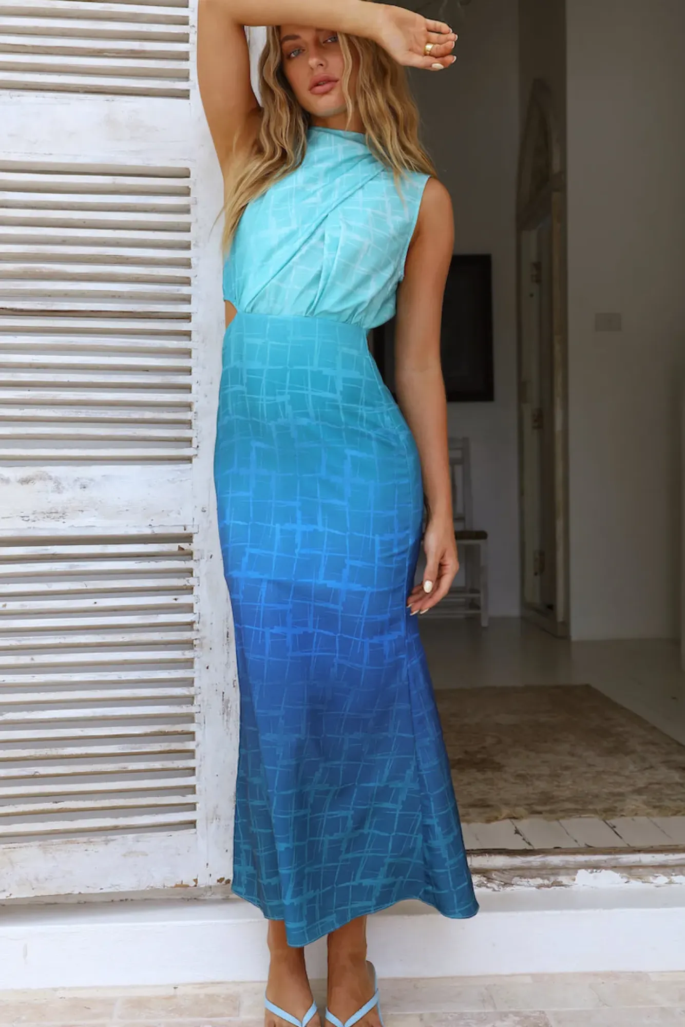 Maxi Dresses>Hello Molly Seventeen Again Maxi Dress Blue