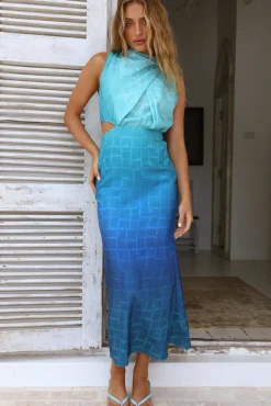 Maxi Dresses>Hello Molly Seventeen Again Maxi Dress Blue