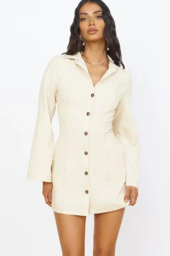 Date Night Dresses|Linen Dresses>Seven Wonders Bonny Mini Dress Sand