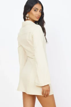 Date Night Dresses|Linen Dresses>Seven Wonders Bonny Mini Dress Sand