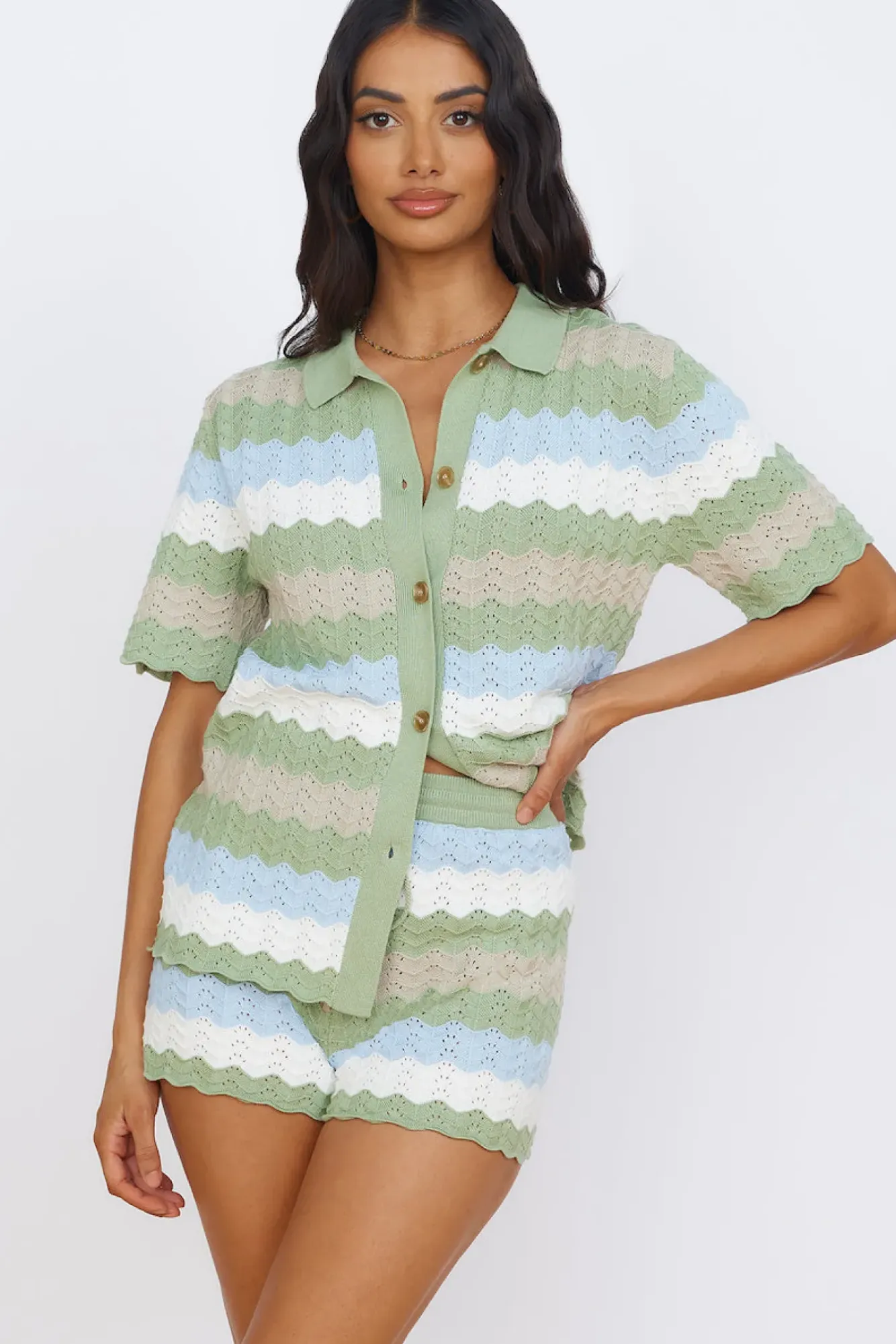 T-Shirts|Shirts>Seven Wonders Cam Shirt Sage