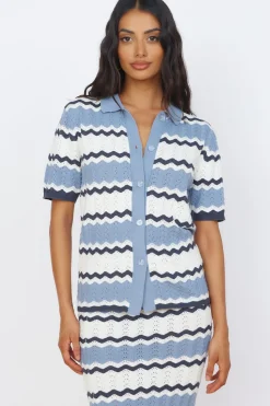 Shirts|Cropped>Seven Wonders Caprice Top Steel