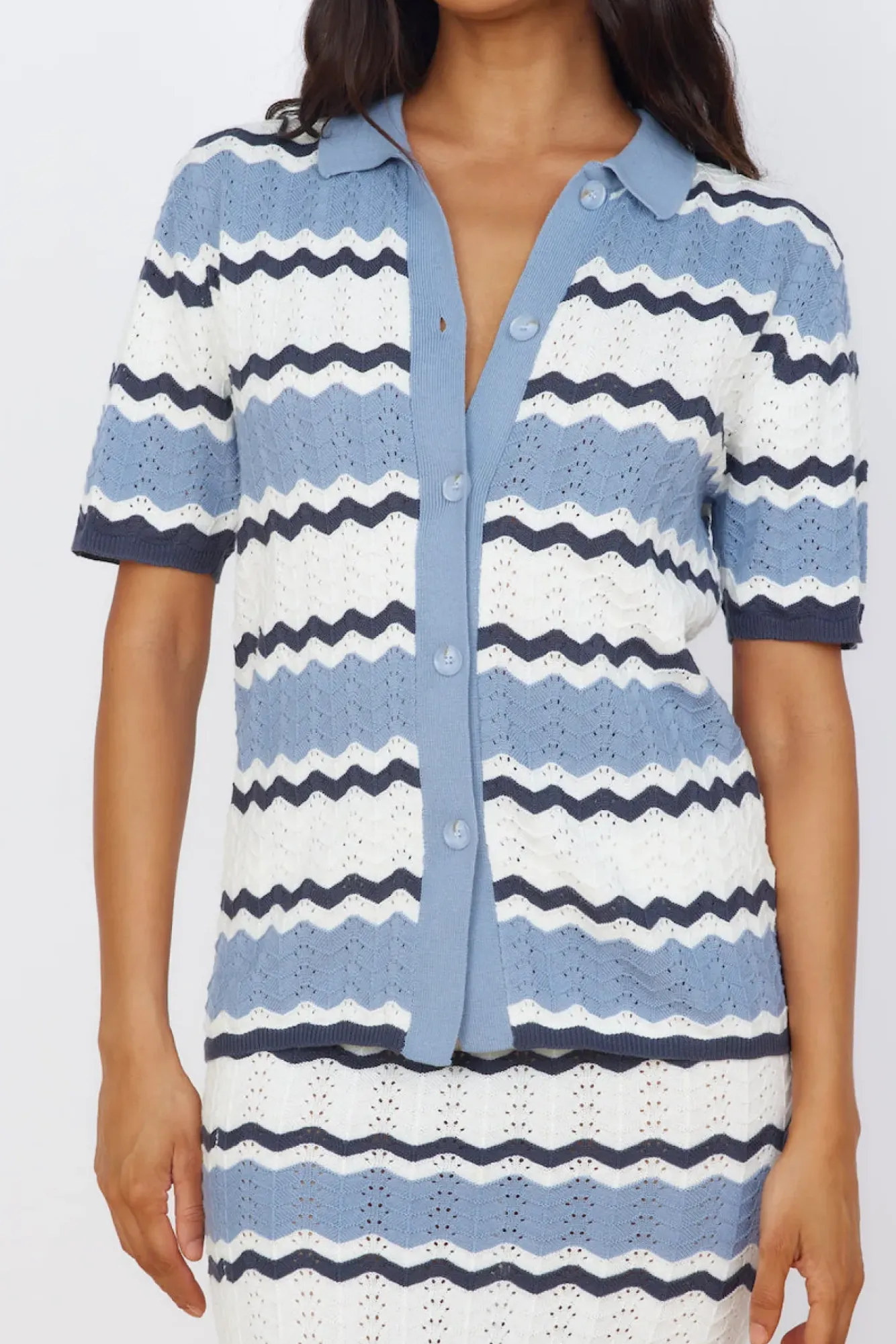 Shirts|Cropped>Seven Wonders Caprice Top Steel