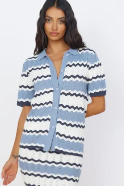 Shirts|Cropped>Seven Wonders Caprice Top Steel