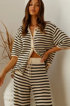 Shirts|Cropped>Seven Wonders Cherie Knit Shirt Sand