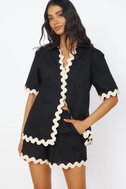Shirts|Cropped>Seven Wonders Harry Shirt Black