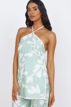 Fashion Tops And Vests|Cropped>Seven Wonders Ilah Halter Top Sage