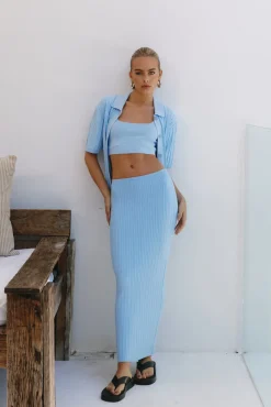 Skirts|Skirt And Top Sets>Seven Wonders Kora Maxi Skirt Sky Blue